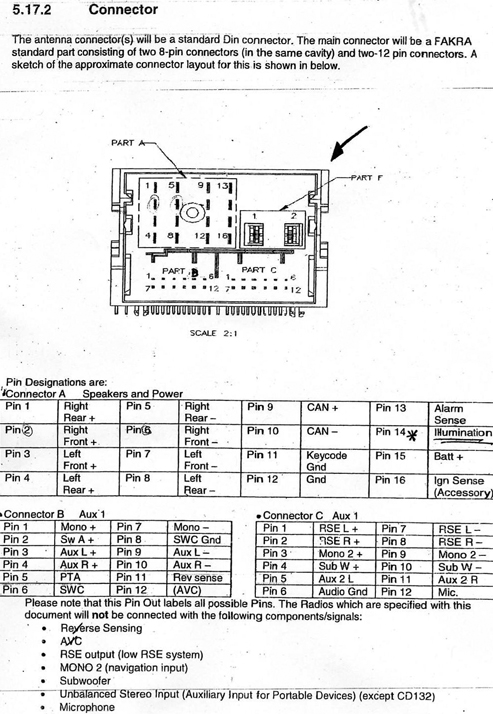 FORD Car Radio Stereo Audio Wiring Diagram Autoradio 